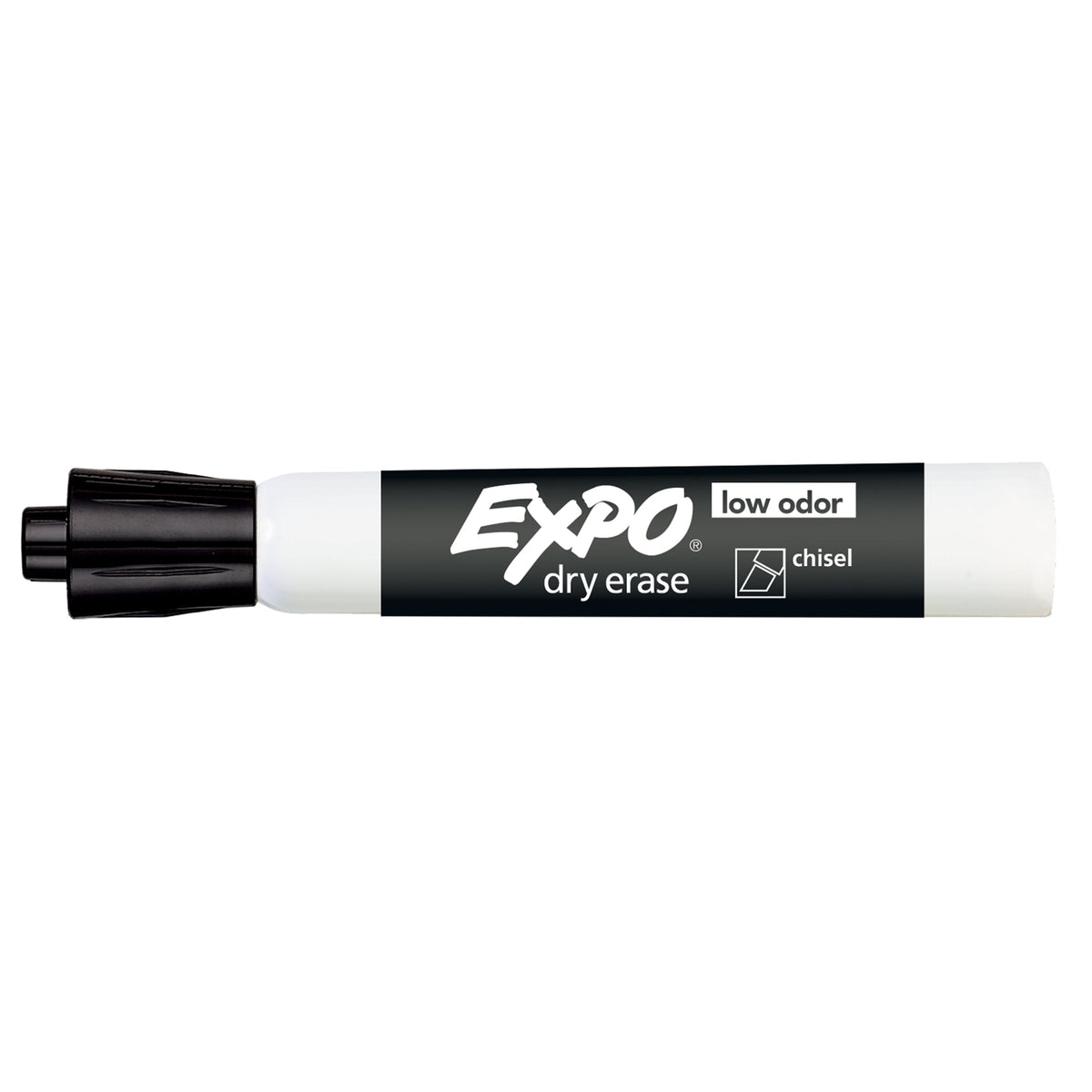 Expo Whiteboard Marker Black In Chisel Tip Box Of 12