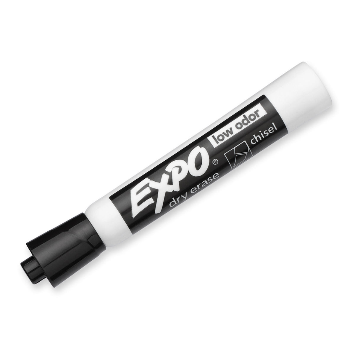 Expo Whiteboard Marker Black In Chisel Tip Box Of 12