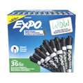 Expo Low Odour Dry Erase Whiteboard Markers Chisel Tip Black Box 36
