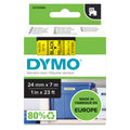 Dymo D1 Label Tape 24mm x 7m Black on Yellow