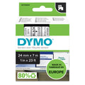 Dymo D1 Label Tape 24mm x 7m Black on Clear