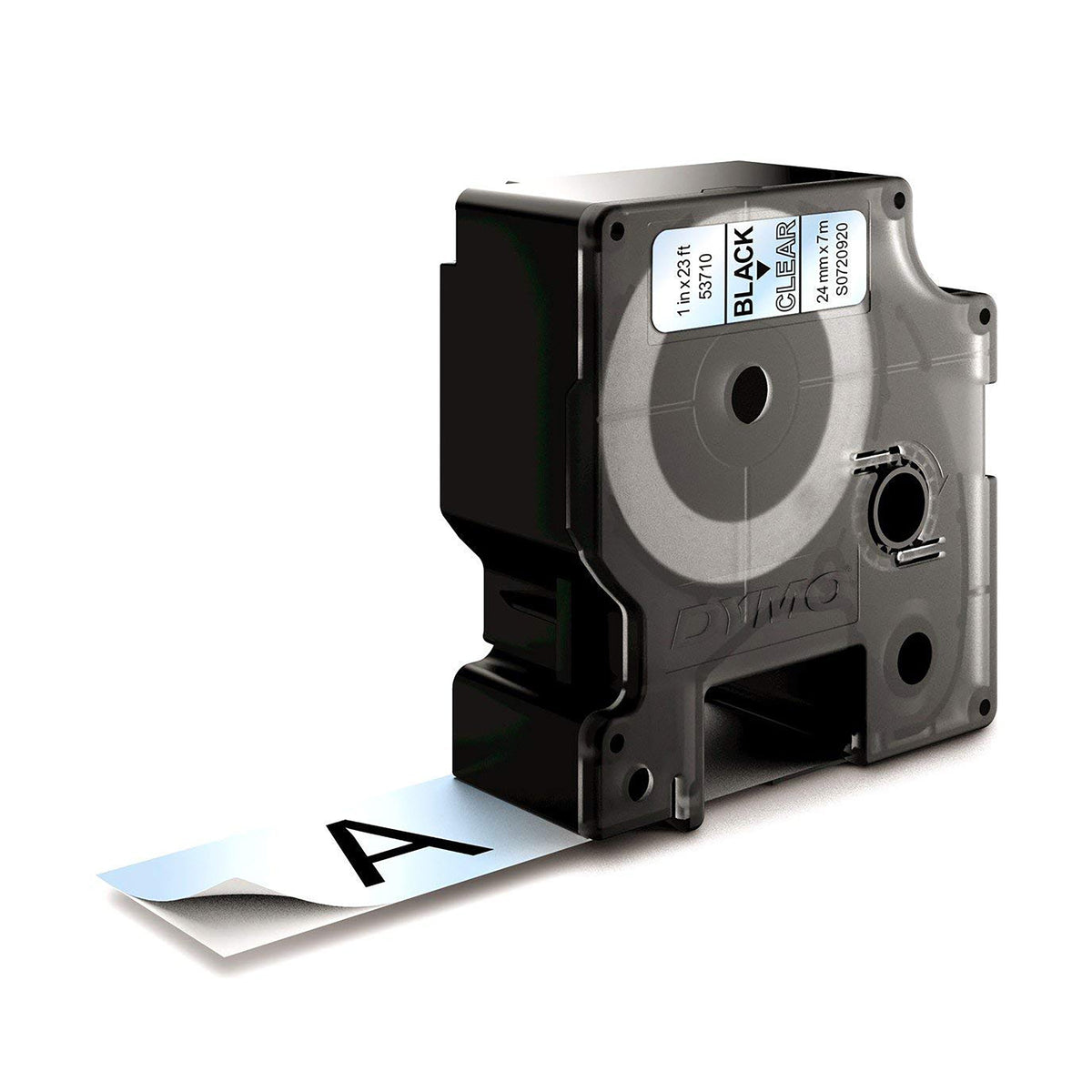 Dymo D1 Label Tape 24mm x 7m Black on Clear