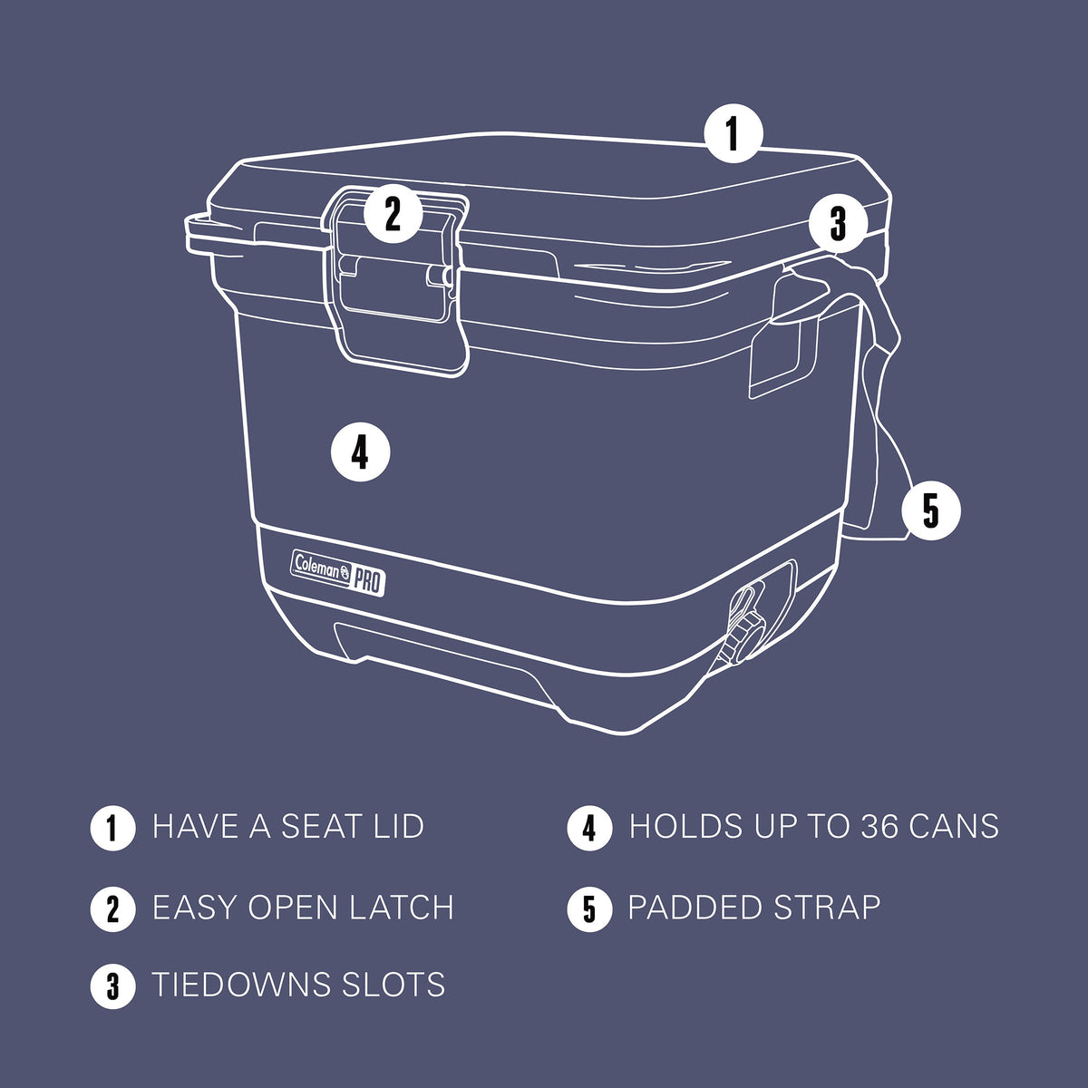 Coleman Pro 24L Hard Cooler Sky Blue