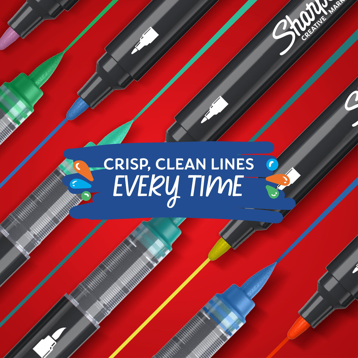 Sharpie Creative Marker Acrylic Water-Based Bullet Tip Assorted Pack of 12