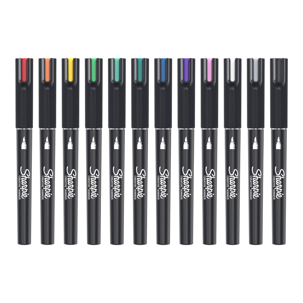Sharpie Creative Marker Acrylic Water-Based Brush Tip Assorted Pack of 12