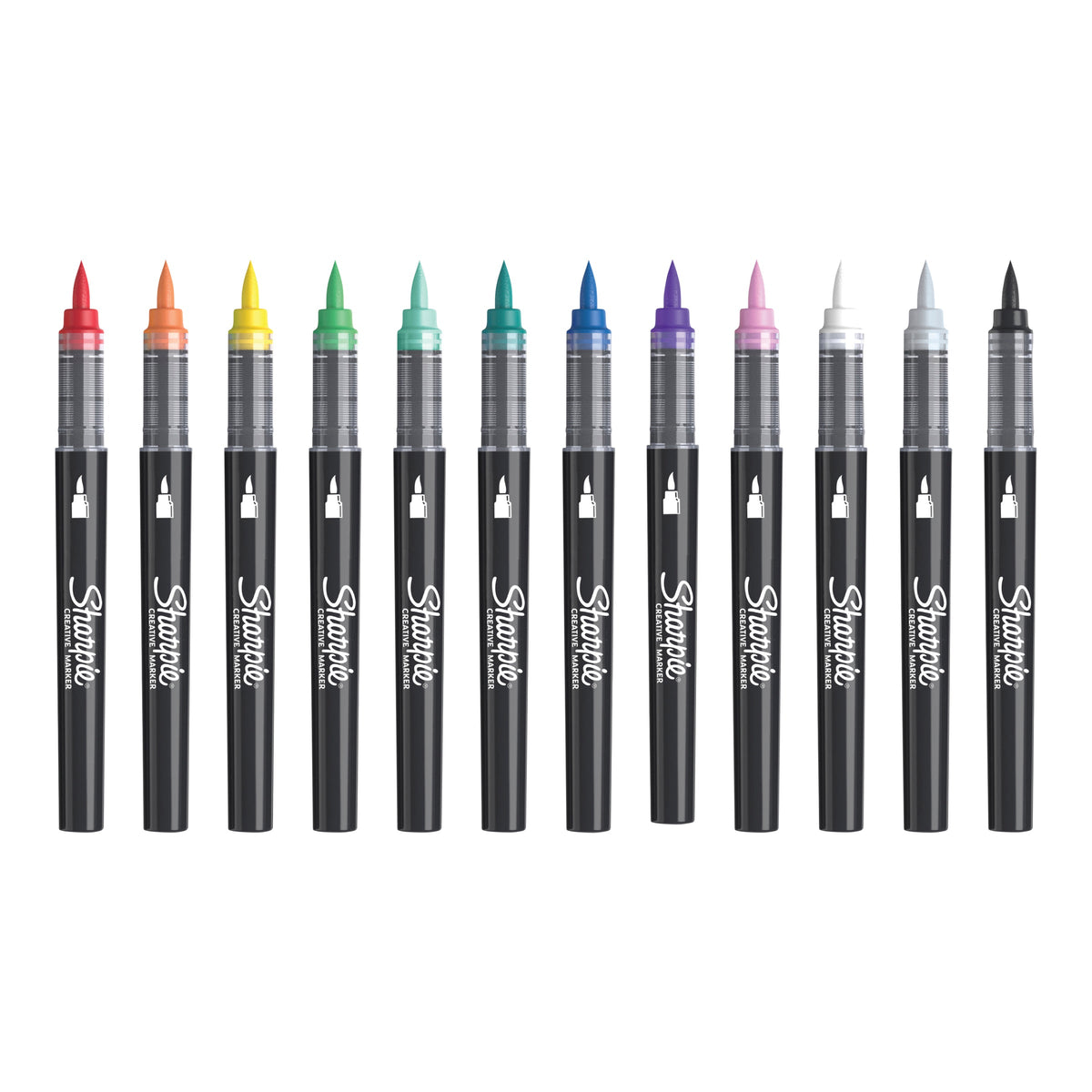 Sharpie Creative Marker Acrylic Water-Based Brush Tip Assorted Pack of 12