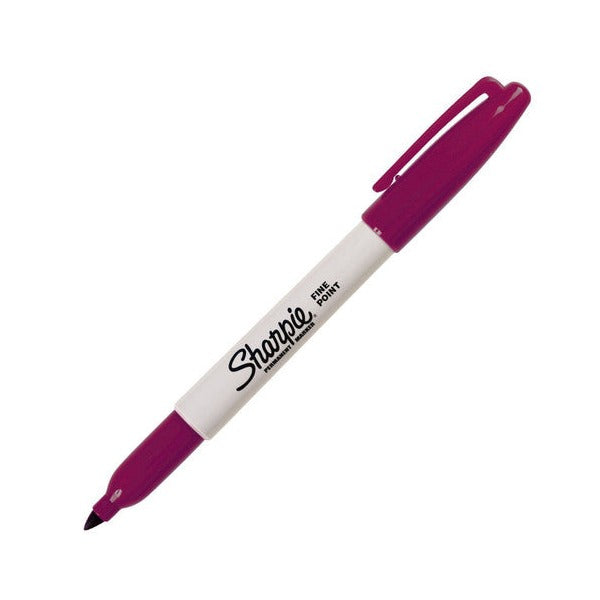 Sharpie Permanent Marker Fine Point Berry Pack of 12