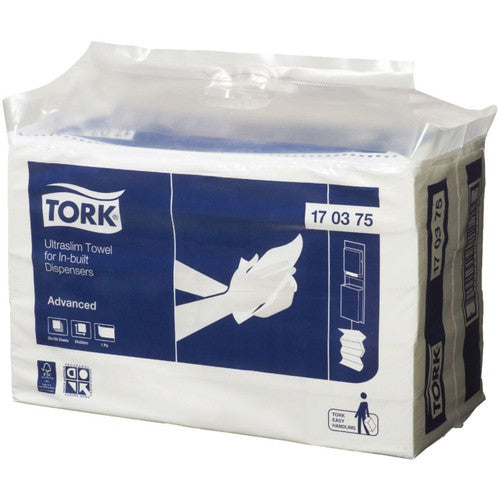 Tork Ultraslim Towel for In-built Dispensers 1 Ply Advanced H4 White Carton of 20 x 150 Sheets