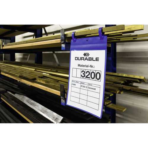 Durable Logistics Pockets with Binders A4 Portrait Pack 50
