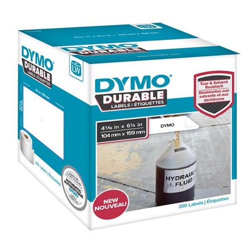 Dymo LabelWriter Durable Extra Large Labels 104 x 159mm Roll of 200