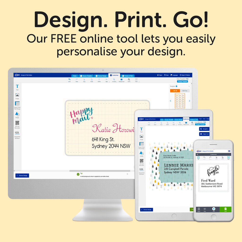 Avery White Quick and Clean Inkjet Business Card Gloss 220gsm 8UP