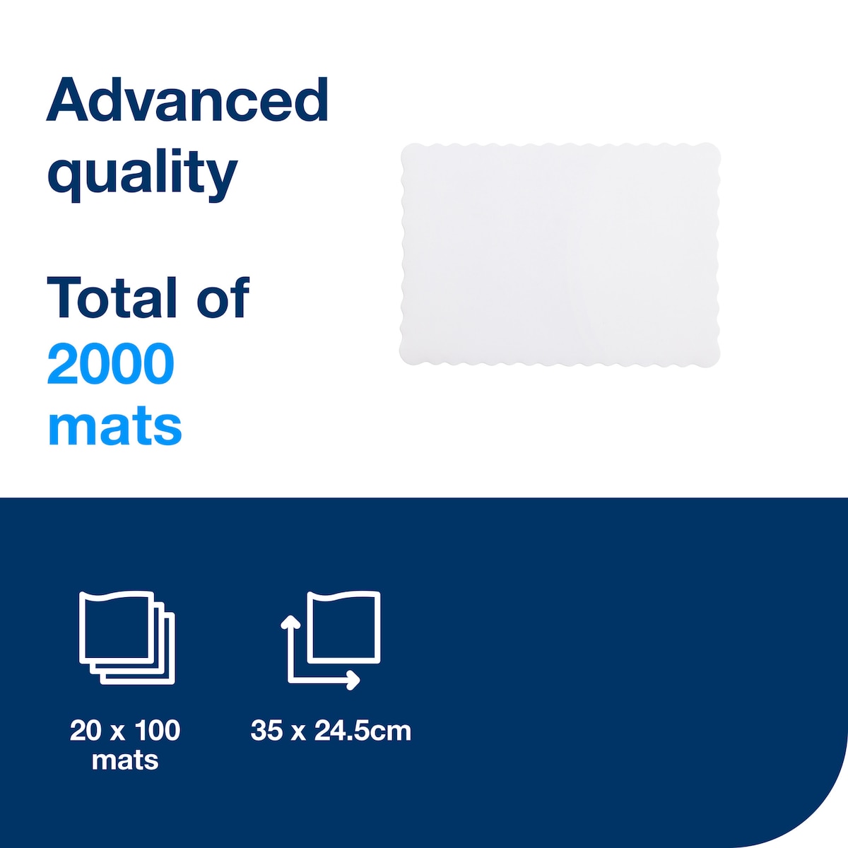 Tork White Placemat Carton of 20