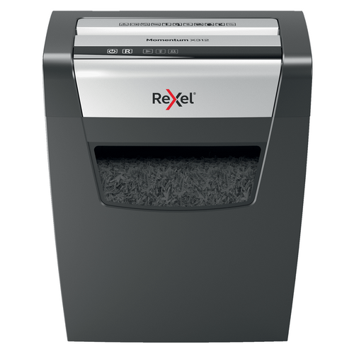Rexel Momentum X312 Cross Cut Paper Shredder Black