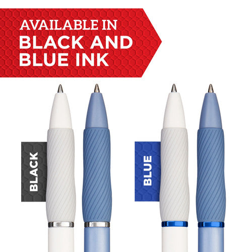Sharpie S-Gel Retractable Pen Medium Point 0.7mm Frost Blue Barrel Black Ink Pack 4 Box of 6