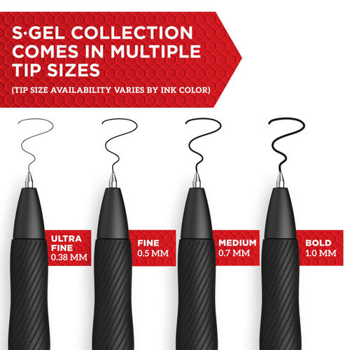 Sharpie S-Gel Retractable Pen Medium Point 0.7mm Assorted Pack of 8