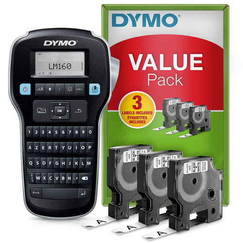 Dymo LabelManager 160 Handheld Labeller Value Pack with D1 Tapes