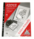 Colby Art 215A3 Display Book with Insert A3 10 Pocket Black Pack of 10