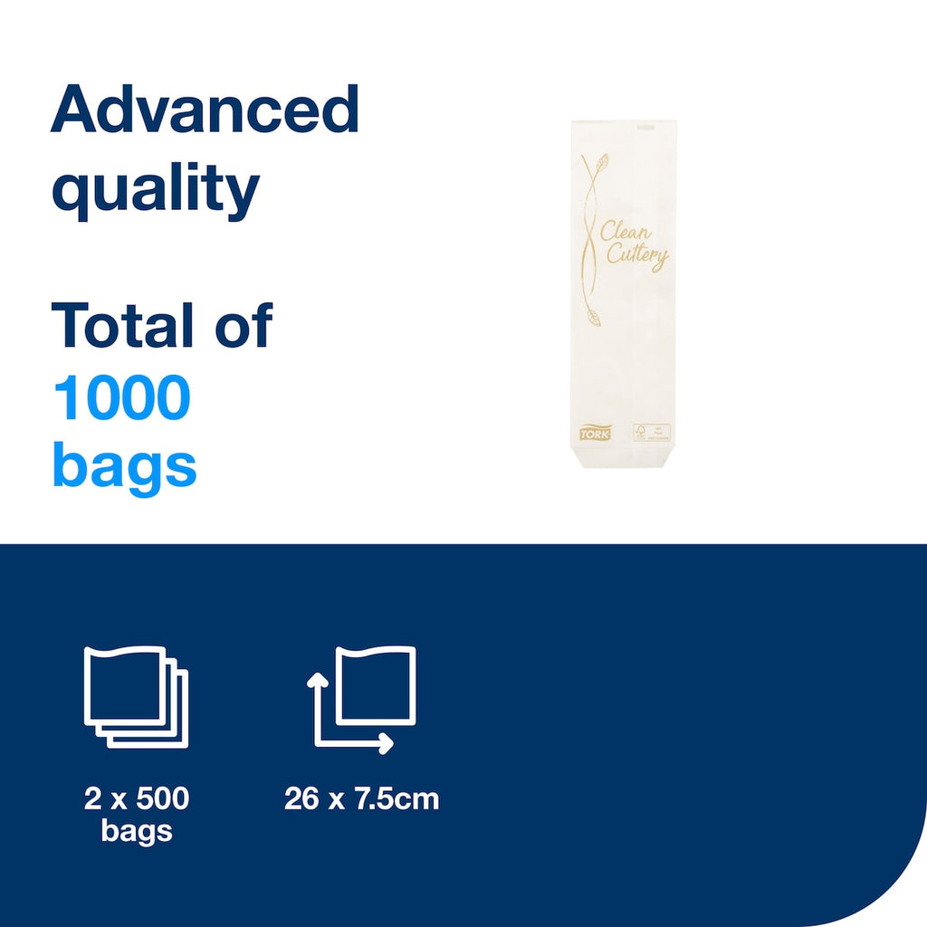 Tork Botanical Cutlery Bags Carton of 4