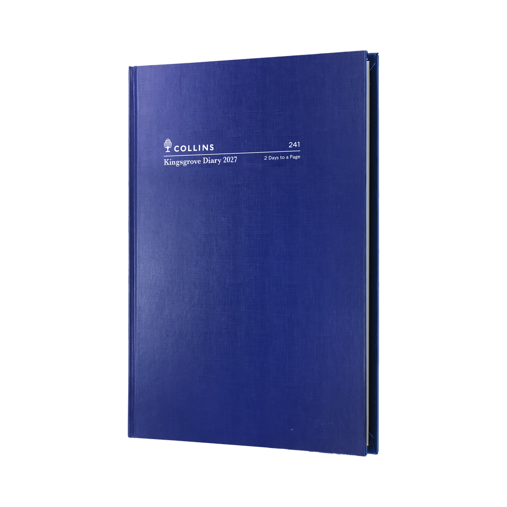 Collins Kingsgrove Diary 2027 A4 2 Days to a Page Blue