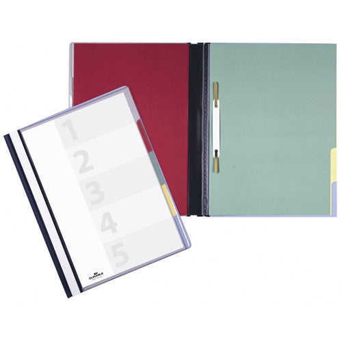 Divisoflex Organisational Folder A4 with 5 Coloured Dividers Blue Each