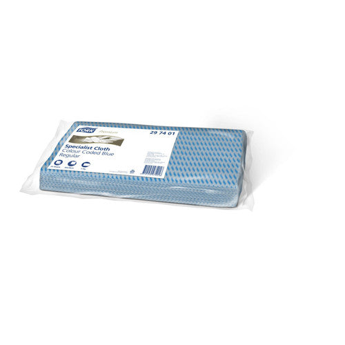 Tork Blue Light Cleaning Cloth 25 Cloths Folded Carton of 6