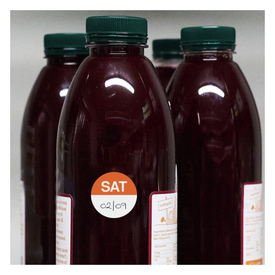 Avery Saturday Day Labels 24mm Round Orange and White Removable 1000 Roll
