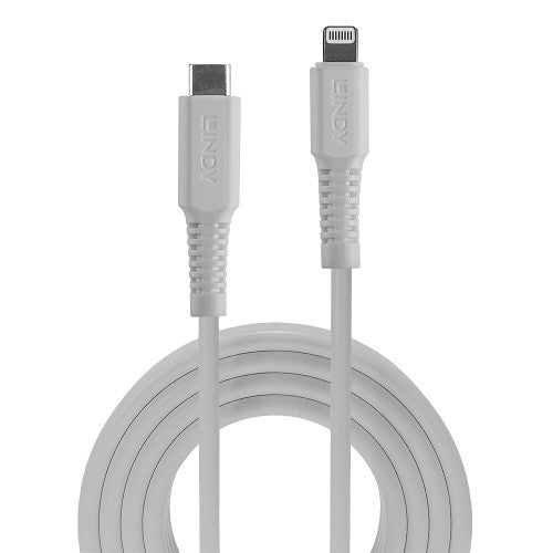 Lindy 3m USB Type C to Lightning Cable White