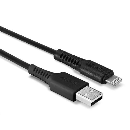 Lindy 1m USB Type A to Lightning Cable Black