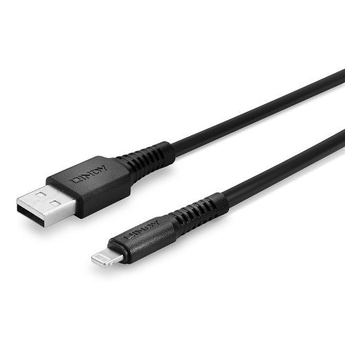Lindy 3m USB Type A to Lightning Cable Black