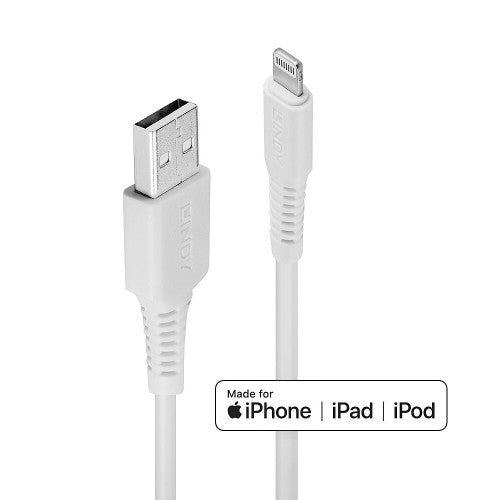 Lindy 3m USB Type A to Lightning Cable White