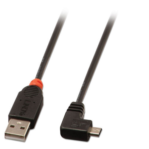 Lindy 1m USB 2.0 Cable Type A to 90 Degree Micro-B