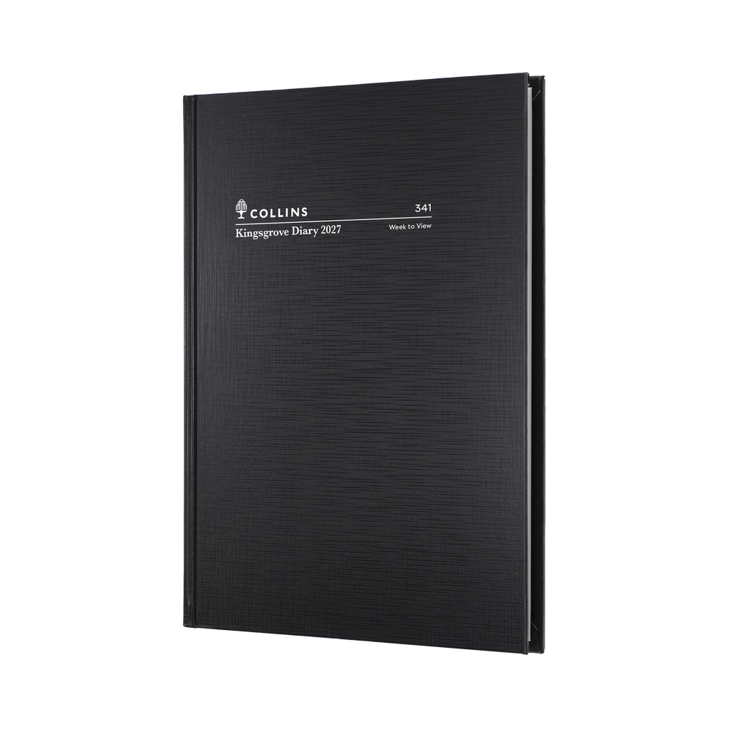 Collins Kingsgrove Diary 2027 A4 Week to a View Black