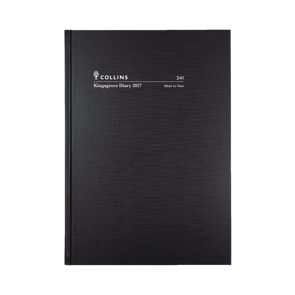 Collins Kingsgrove Diary 2027 A4 Week to a View Black