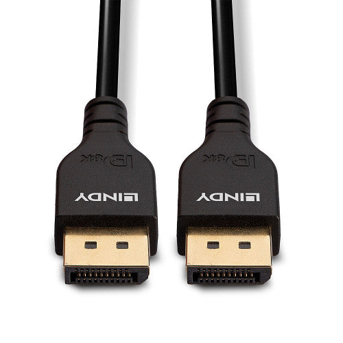 Lindy 1m Slim DisplayPort 1.4 Cable Black