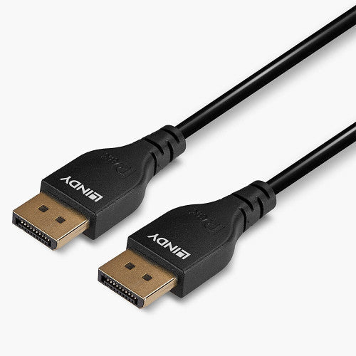 Lindy 2m Slim DisplayPort 1.4 Cable Black