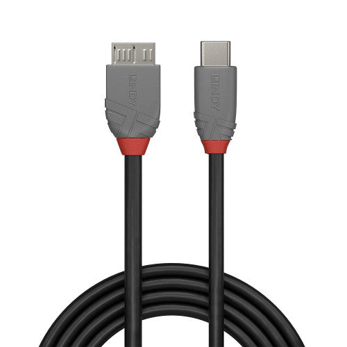 Lindy 1m USB 3.2 Type C to Micro-B Cable 5Gbps Anthra Line