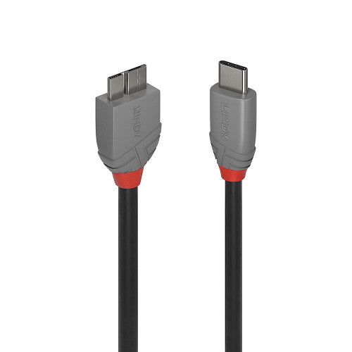 Lindy 3m USB 3.2 Type C to Micro-B Cable 5Gbps Anthra Line