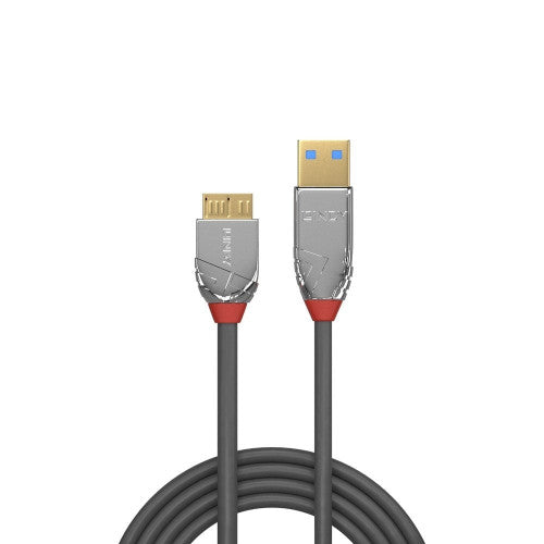 Lindy 0.5m USB 3.0 Type A to Micro-B Cable Cromo Line