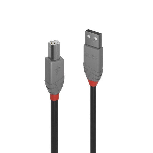 Lindy 2m USB 2.0 Type A to B Cable Anthra Line