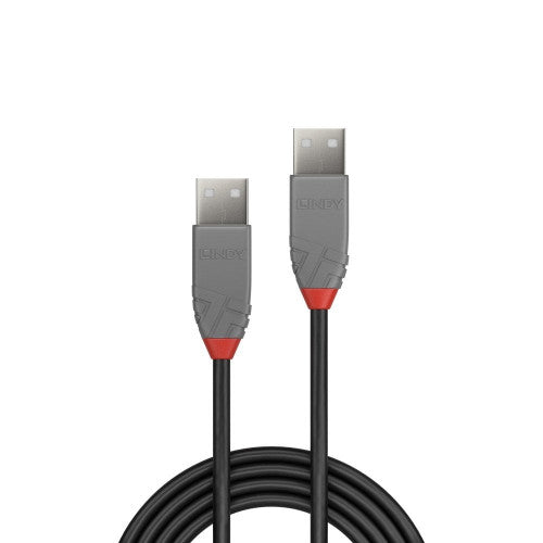 Lindy 0.5m USB 2.0 Type A to A Cable Anthra Line