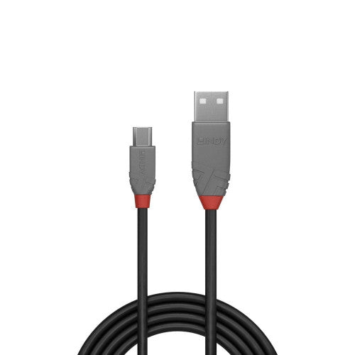 Lindy 0.2m USB 2.0 Cable Type A to Micro-B Anthra Line