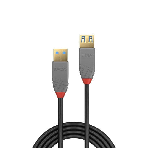 Lindy 0.5m USB 3.0 Type A to A Extension Cable Anthra Line