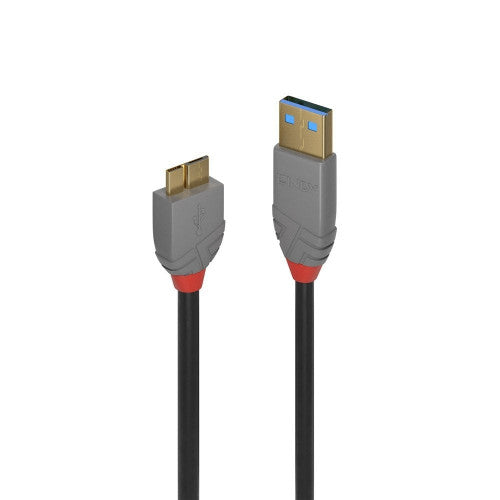 Lindy 1m USB 3.0 Type A to Micro-B Cable Anthra Line