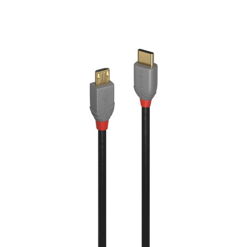 Lindy 1m USB 2.0 Type C to Micro-B Cable Anthra Line