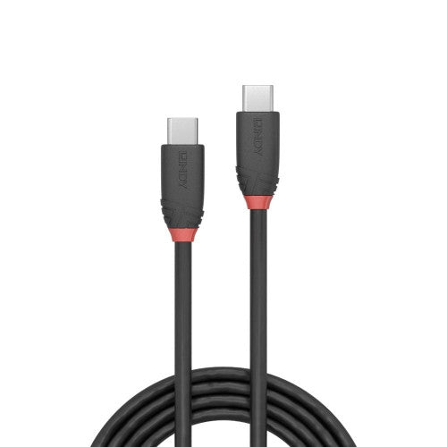 Lindy 1m USB 3.2 Type C to C Cable 20Gbps Black Line