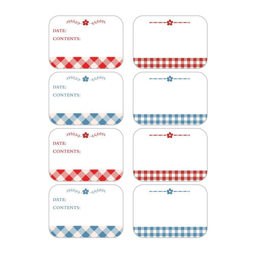 Avery Kitchen and Pantry Labels Gingham Design 44.4 x 31.7mm Rectangle Removable 40 Pack