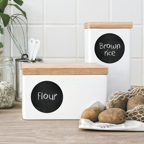 Avery Chalkboard Kitchen Labels 70mm Round Removable 8 Pack