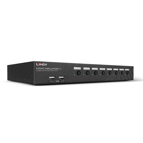 Lindy 8 Port DisplayPort 1.2 USB 2.0 and Audio KVM Switch