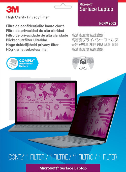 3M High Clarity Privacy Filter for Microsoft Surface Laptop HCNMS002
