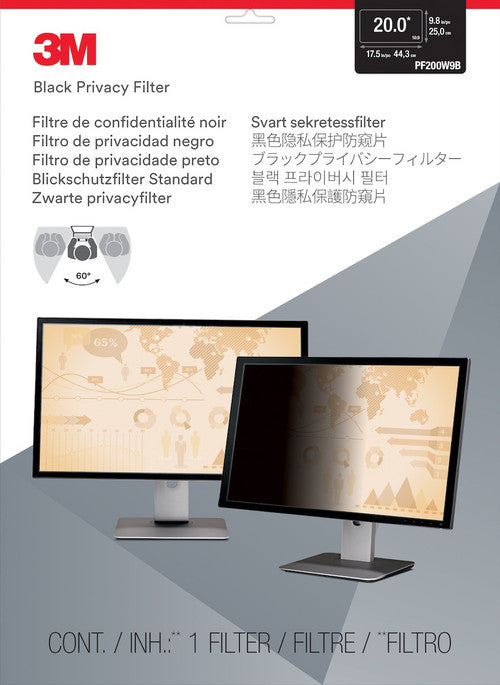 3M Privacy Filter for 20 Inch Widescreen Monitor PF200W9B